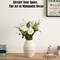 Uniquewise 8" Whitewashed Distressed Ceramic Farmhouse Vase, Rustic Vintage Pottery for Home Decor Countertop Shelf Mantel Table Centerpiece Floral Arrangement Cottagecore and Country-Style Decoration